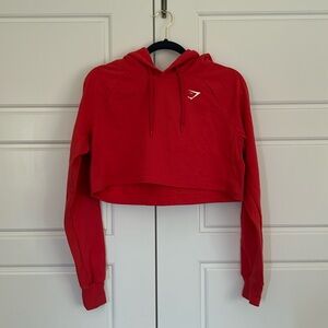 Women’s coral cropped Gymshark hoodie